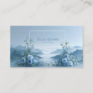 Carte De Visite Fleurs Blue Rose et Vallée de Misty Mountain
