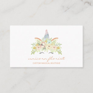 Carte De Visite Fleurs Boutique Licorne Baby Shower