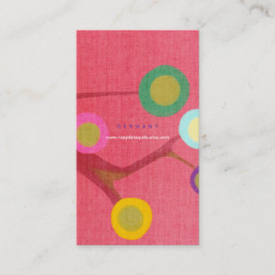 Carte de visite Fleurs Branches Rose