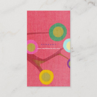 Carte de visite Fleurs Branches Rose