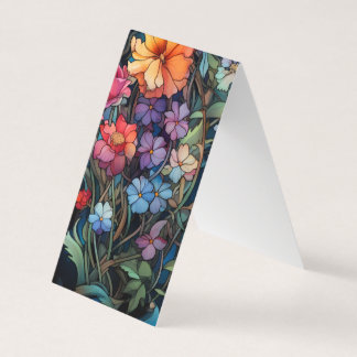 Carte De Visite Fleurs colorées Plier Signet Marqueurs de livres