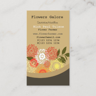 Carte De Visite Fleurs d'abondance florales florales du chrysanth