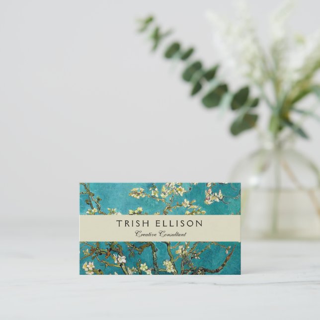 Carte De Visite Fleurs d'amandier de Van Gogh Impressionnisme clas (Debout devant)