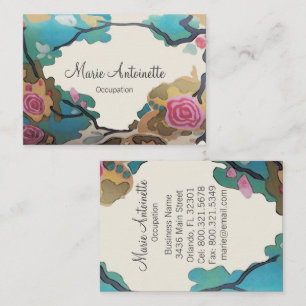 Carte De Visite Fleurs dans des OPTIONS des aquarelles