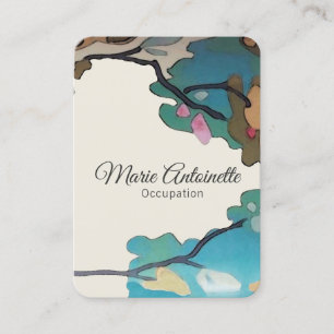 Carte De Visite Fleurs dans les aquarelles PAPIER et les OPTIONS