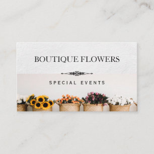 Carte De Visite Fleurs dans les pots