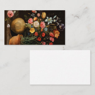 Carte De Visite Fleurs dans un vase de terre de Clara Peeters