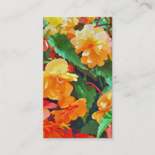 CARTE DE VISITE FLEURS DE BEGONIE