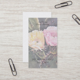 CARTE DE VISITE FLEURS DE CACTUS PEAR