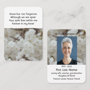 Carte De Visite Fleurs de cerisier blanc Memento de poche
