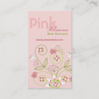 Carte De Visite Fleurs de fleurs en fleurs roses et sucrées sauvag