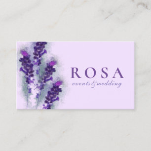 Carte De Visite Fleurs de lavande violette moderne