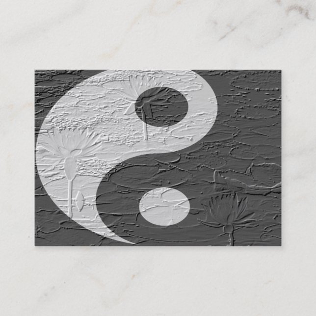 Carte De Visite Fleurs de Lotus d'équilibre de trio Graver en (Devant)