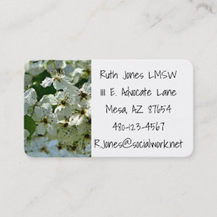 Carte De Visite Fleurs de poires en fleurs