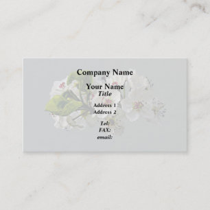 Carte De Visite Fleurs de poirier blanc en fleurs
