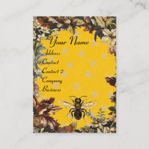 CARTE DE VISITE FLEURS DE PRINTEMPS MIEL BEE, MAINTIEN DES OEUVRES