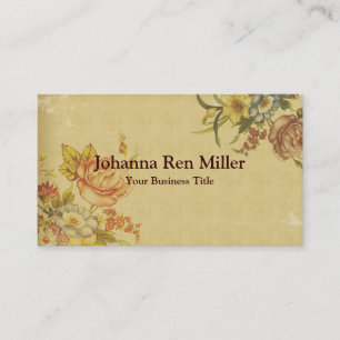 Carte De Visite Fleurs de ressort - style de cru de Faux