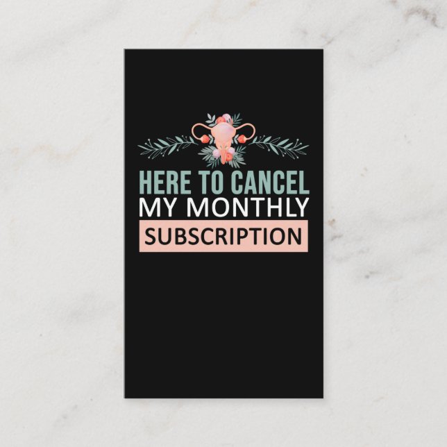 Carte De Visite Fleurs de sensibilisation à l'hystérectomie Élimin (Devant)