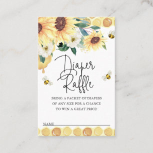 Carte De Visite Fleurs de soleil Bee Baby shower Déchets Raffin In