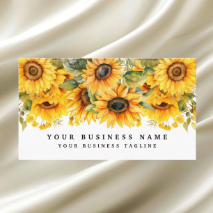 Carte De Visite Fleurs de Tournesol Brillantes Florales
