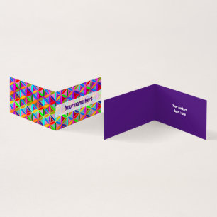 Carte De Visite FLEURS DE VIE - gradients multicolores motif