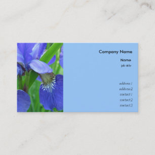 Carte De Visite fleurs d'iris bleues