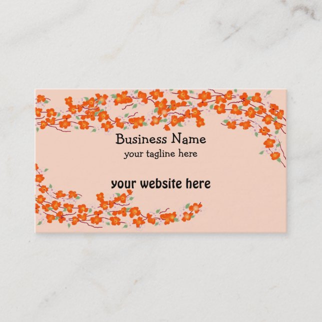 Carte De Visite Fleurs d'Orange (Devant)