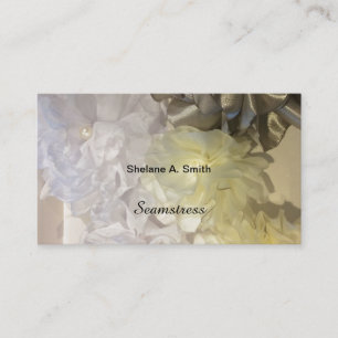 Carte De Visite Fleurs en tissu d'organza