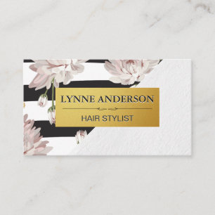 Carte De Visite Fleurs et bandes