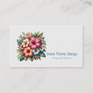 Carte De Visite Fleurs et feuillage tropicaux