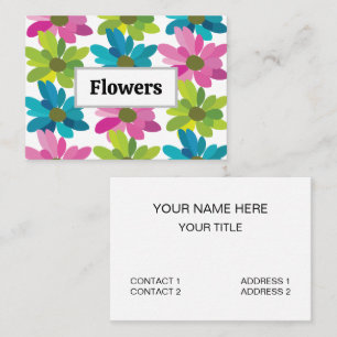 Carte De Visite Fleurs Fleurs Colorées