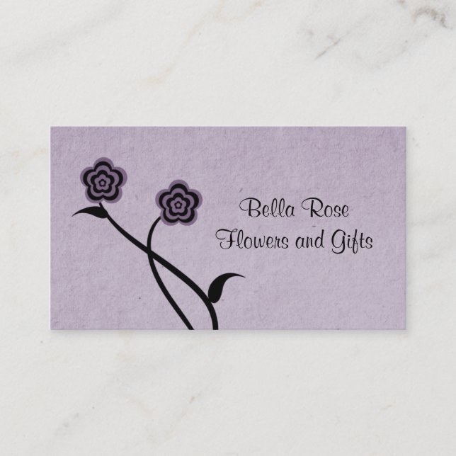 Carte de visite Fleurs Fleurs Funky, Lilac (Devant)
