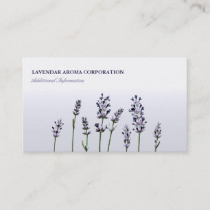Carte De Visite Fleurs florales pourpres de Lavendar en pastel