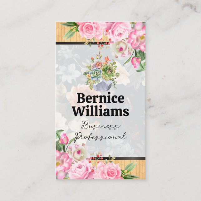 Carte De Visite Fleurs florissantes (Devant)