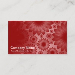 Carte De Visite Fleurs géométriques - Ruby avec gris