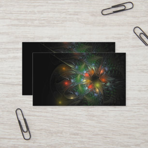 Carte De Visite Fleurs imaginaires fractales douces et tendres