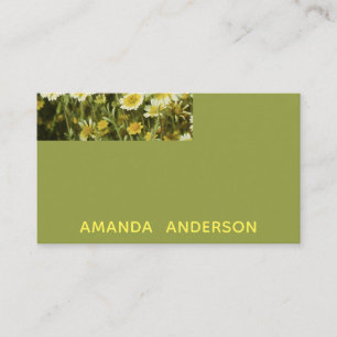 Carte De Visite Fleurs jaunes