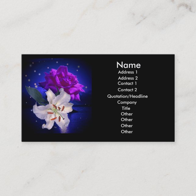Carte De Visite Fleurs magiques (Devant)