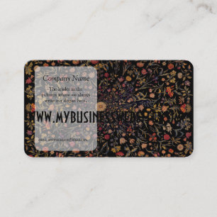 Carte De Visite Fleurs médiévales sur le noir