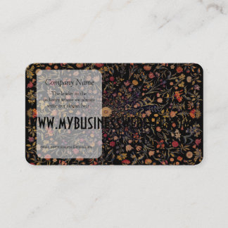 Carte De Visite Fleurs médiévales sur le noir