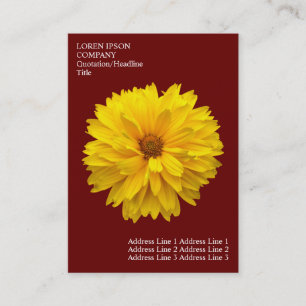 Carte De Visite Fleurs minimales - Chrysanthème - Maroon profond