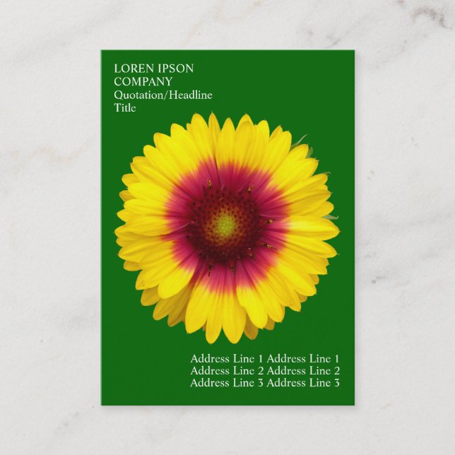 Carte De Visite Fleurs minimales - Fleur de couverture - Vert herb (Devant)
