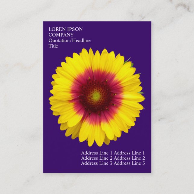Carte De Visite Fleurs minimales - Fleur de couverture - Violet pr (Devant)