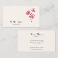 Fleurs minimalistes modernes rose vert floral 