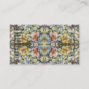 Carte De Visite Fleurs miroitantes vintage floral