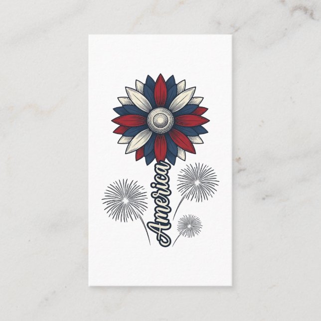 Carte De Visite Fleurs pyrotechniques vectorielles de conception p (Devant)