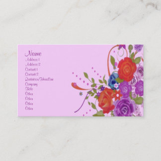 Carte De Visite Fleurs romantiques