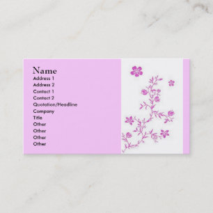 Carte De Visite Fleurs roses