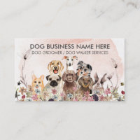 Fleurs roses aquarelle Garde d'animaux Promeneur c