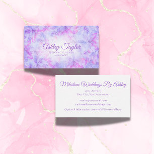 Carte De Visite Fleurs roses, aquarelle moderne et professionnelle